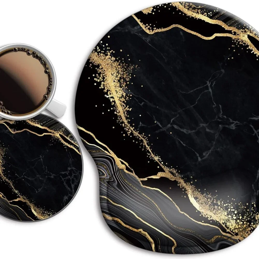 Ergonomic Mouse Pad with Wrist Support Rest,Large Mousepad Gel Wrist Rest, with